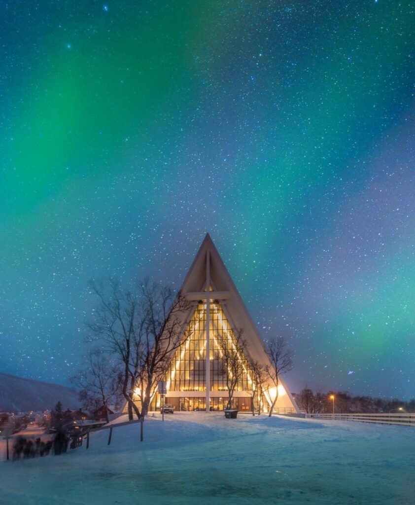 auroras boreais na Noruega