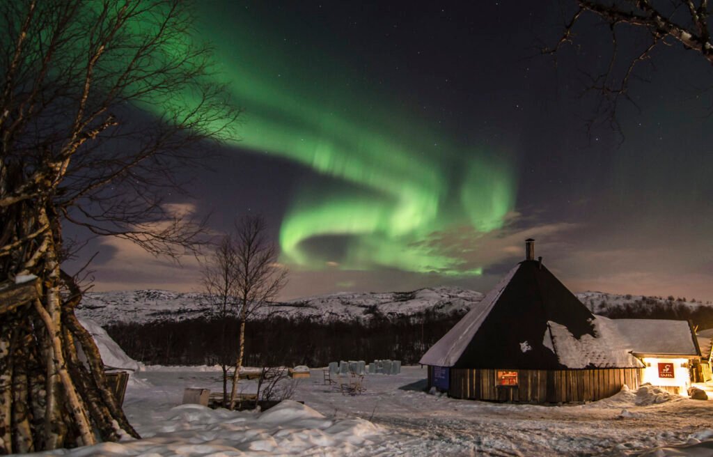 auroras boreais na Noruega